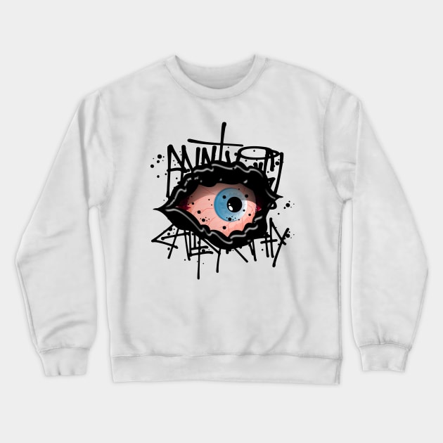 Halloween Monster Eye Crewneck Sweatshirt by Mister Graffiti